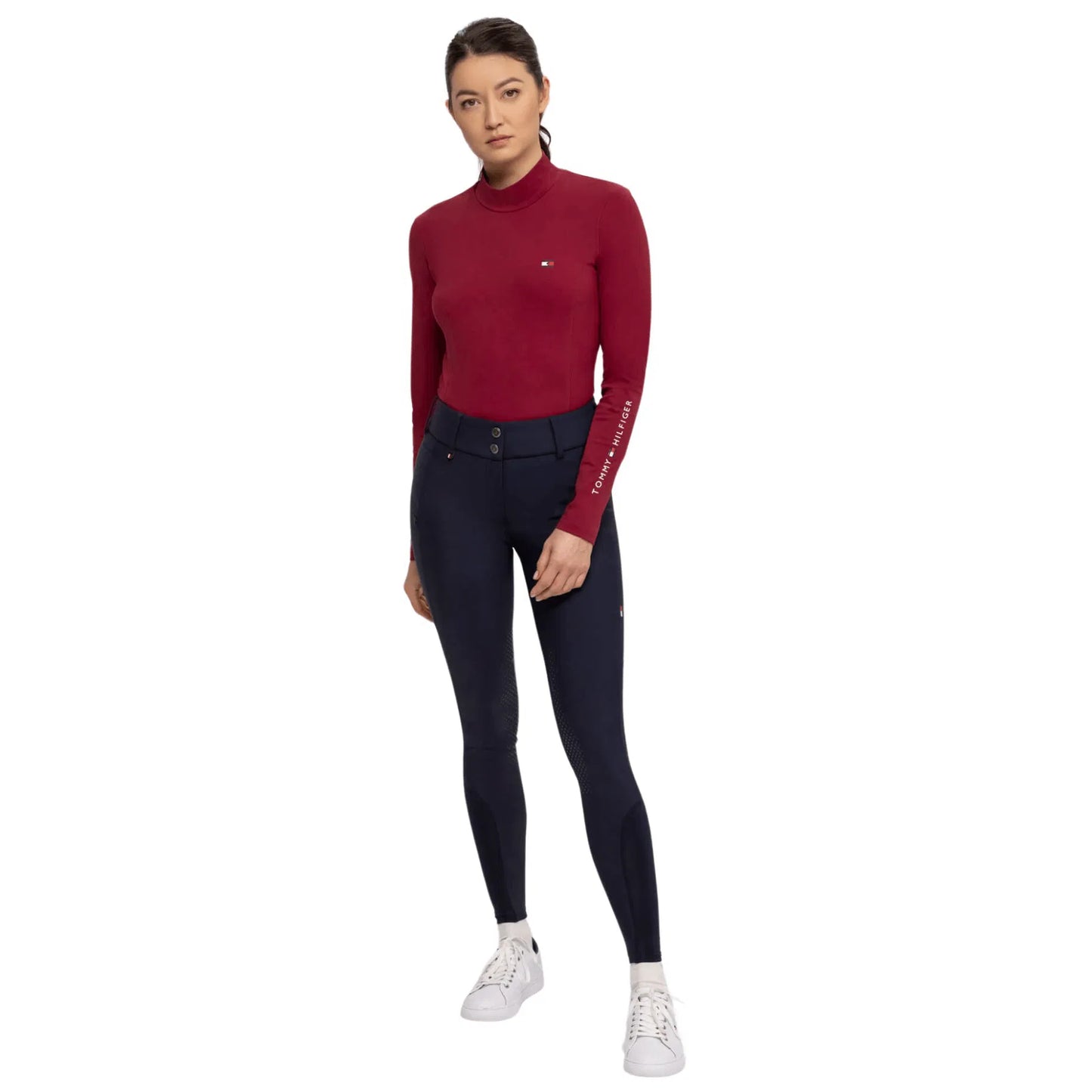UVカット4wayストレッチトップス ハイネック レディース 長袖 Tommy Hilfiger Equestrian