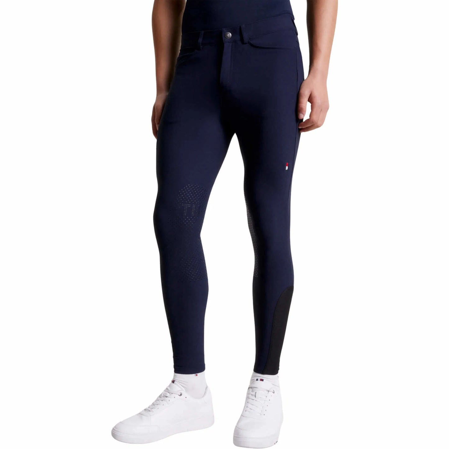 メンズ撥水4way乗馬用キュロット ニーグリップ ネイビー/ホワイト Tommy Hilfiger Equestrian
