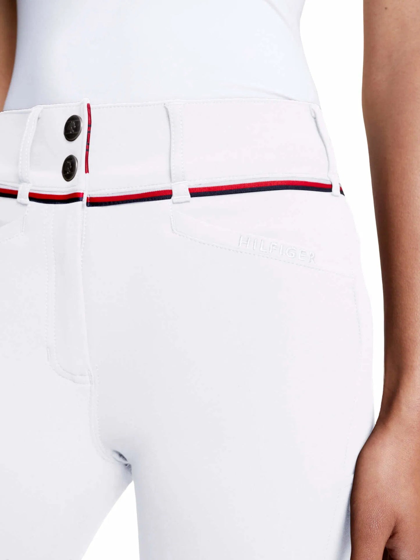 撥水パワーストレッチキュロット ニーグリップ オールシーズン ネイビー/ホワイト Tommy Hilfiger Equestrian