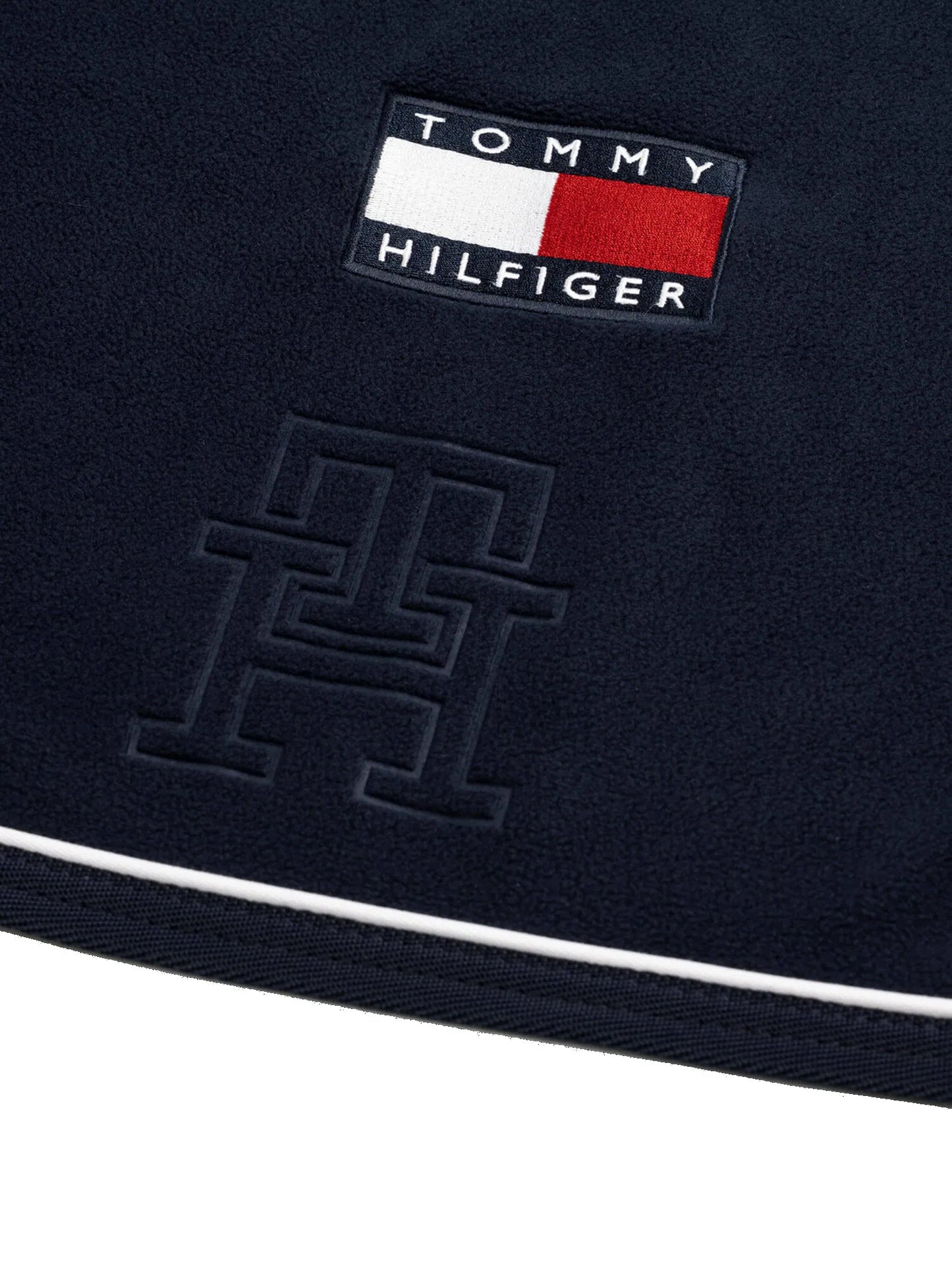 静電気防止フリース馬着 ネイビー/ルージュ Tommy Hillfiger Equestrian 化粧馬着