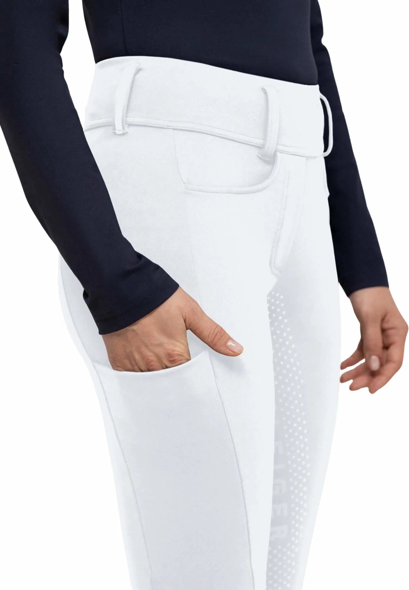 冬用裏起毛ストレッチレギンス フルグリップ ホワイト/ブラック/ネイビー/ルージュ Tommy Hilfiger Equestrian