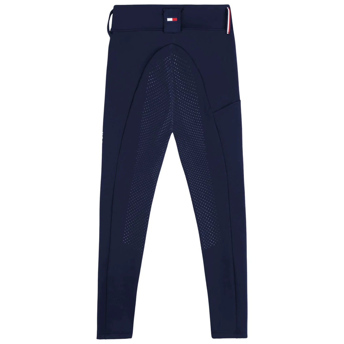 冬用裏起毛ストレッチレギンス フルグリップ ベルト通し付き ネイビー Tommy Hilfiger Equestrian