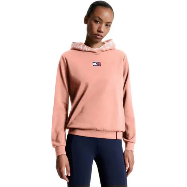 ロゴスウェットパーカー ストレッチコットン ルージュ/ラディアントピンク/ピーチ レディース Tommy Hilfiger Equestrian