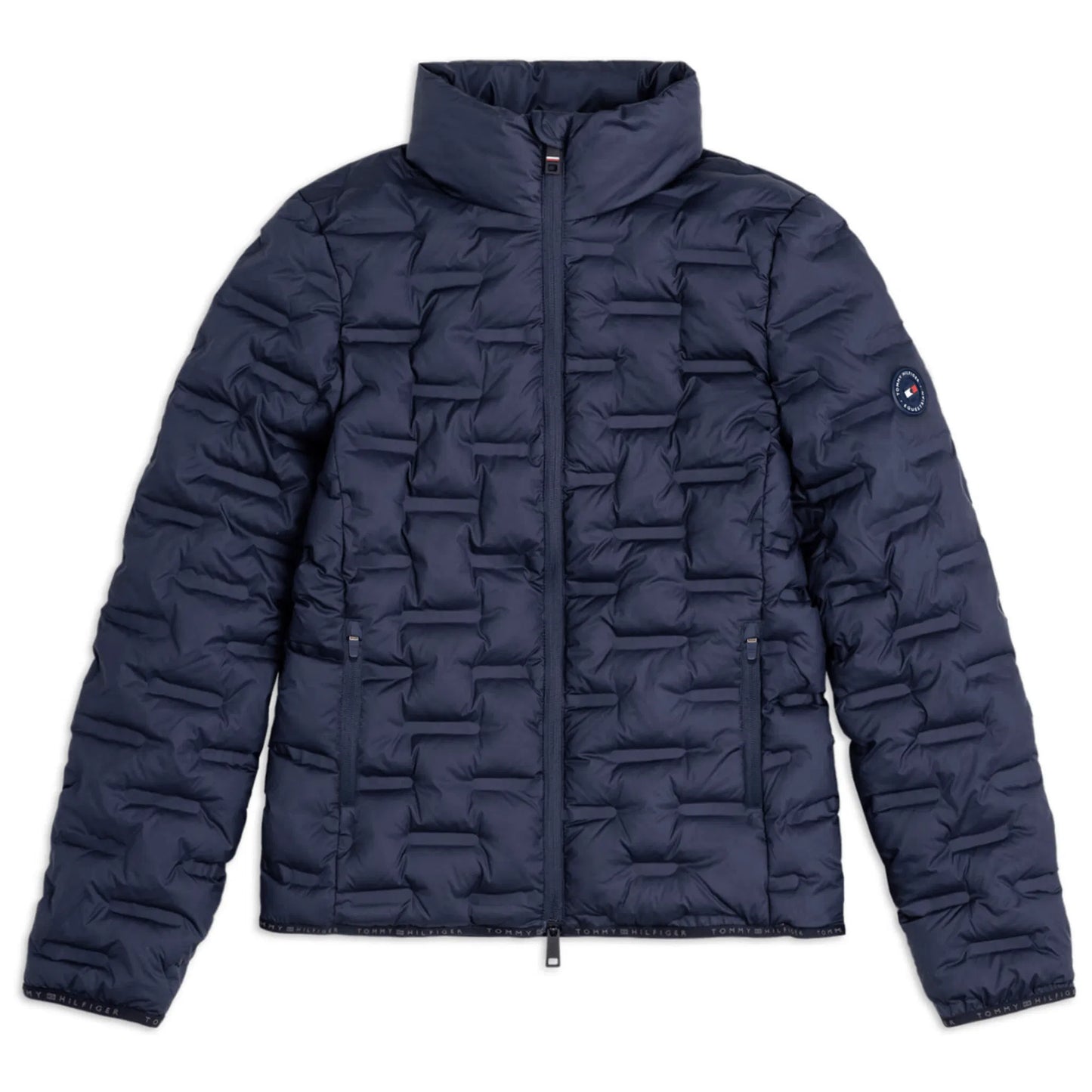 乗馬用キルティングダウンジャケット レディース ネイビー/ルージュ Tommy Hilfiger Equestrian