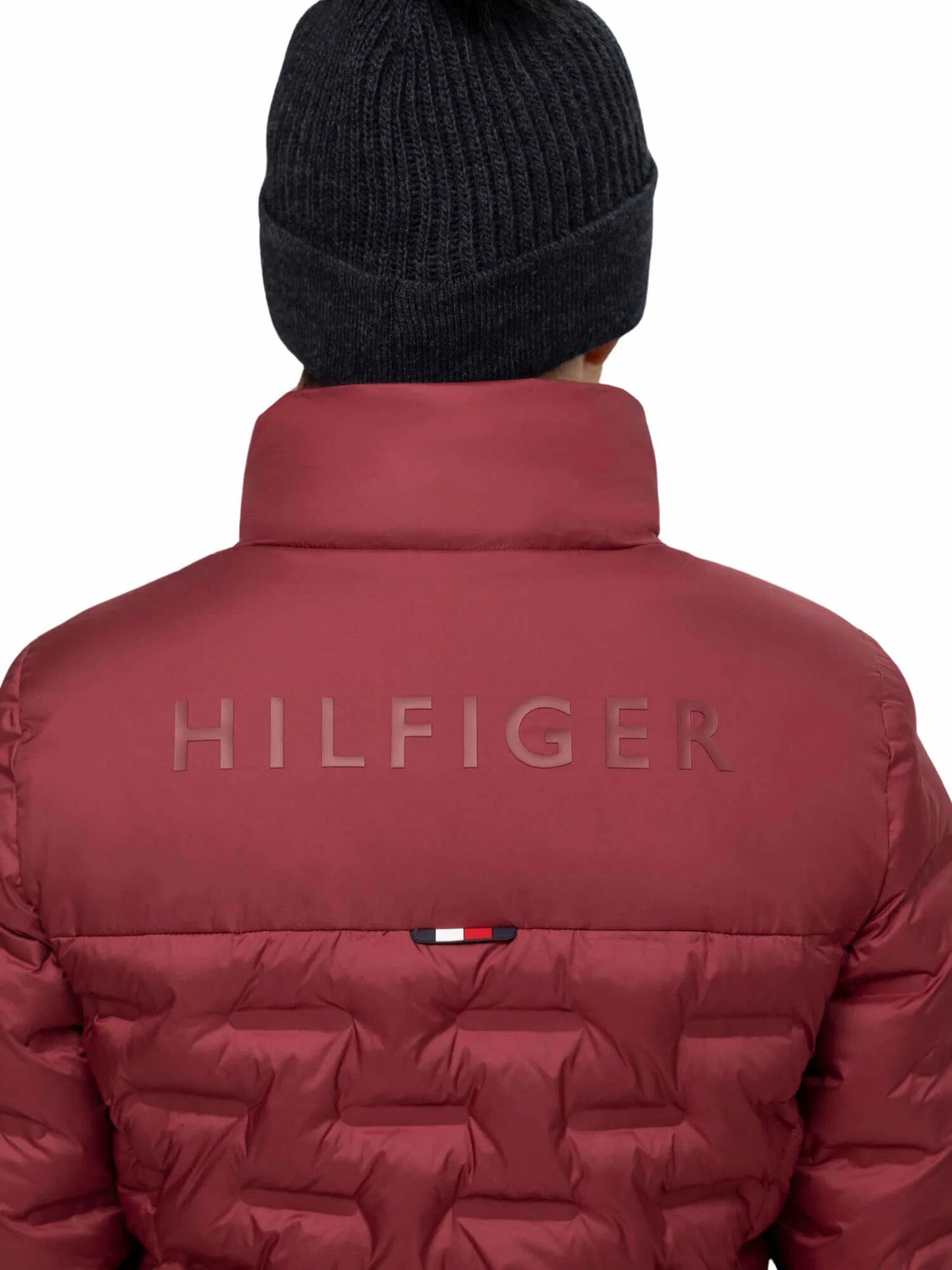 乗馬用キルティングダウンジャケット レディース ネイビー/ルージュ Tommy Hilfiger Equestrian