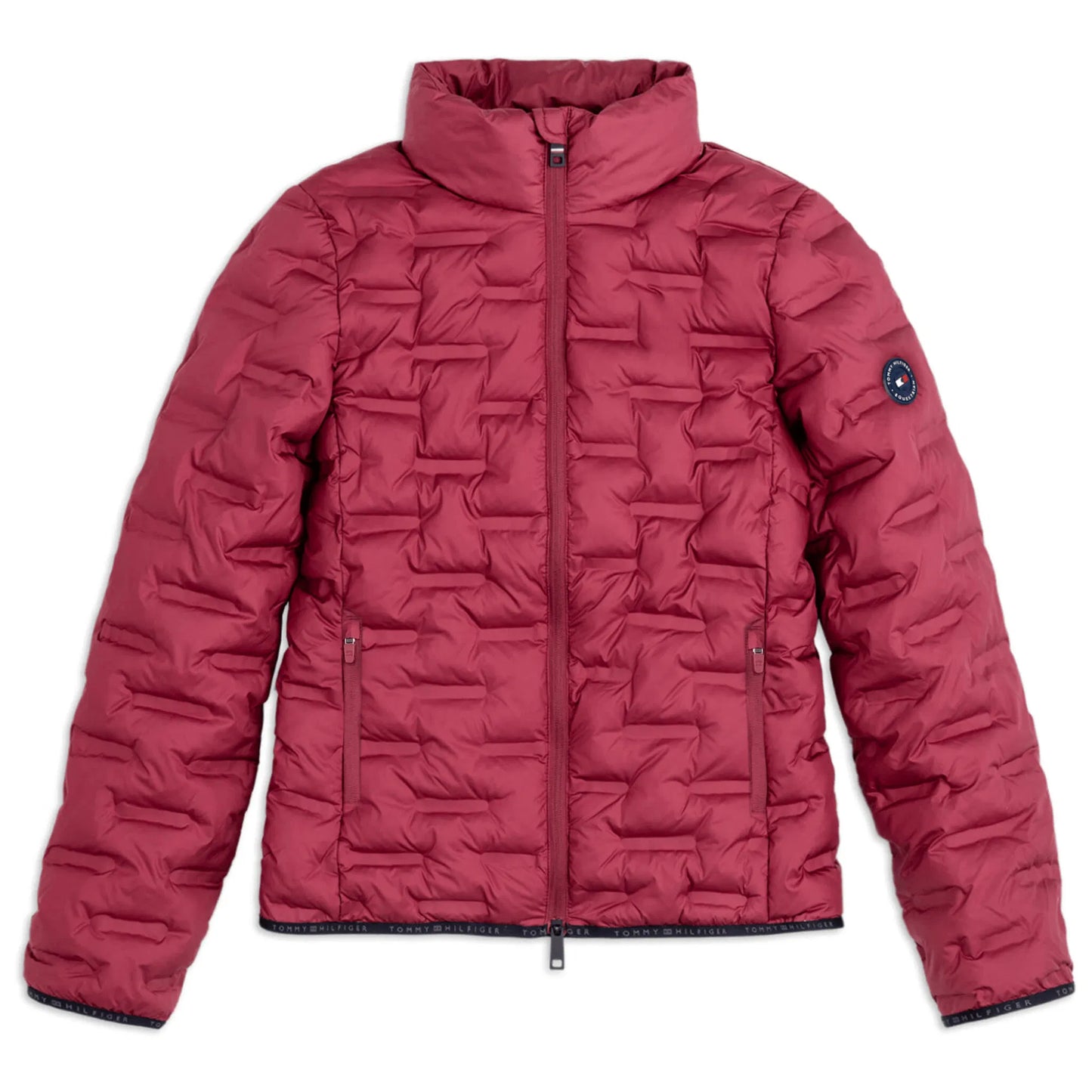 乗馬用キルティングダウンジャケット レディース ネイビー/ルージュ Tommy Hilfiger Equestrian
