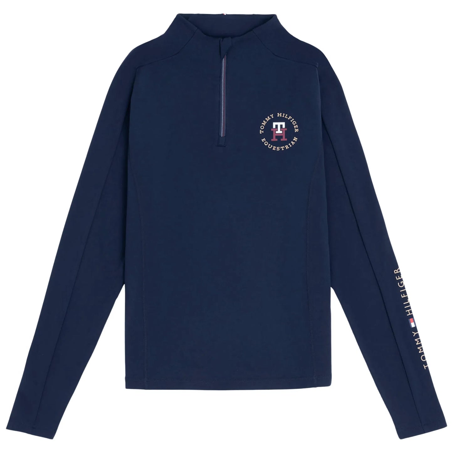 UVカット4wayストレッチトップス 速乾起毛素材 レディース 長袖 Tommy Hilfiger Equestrian