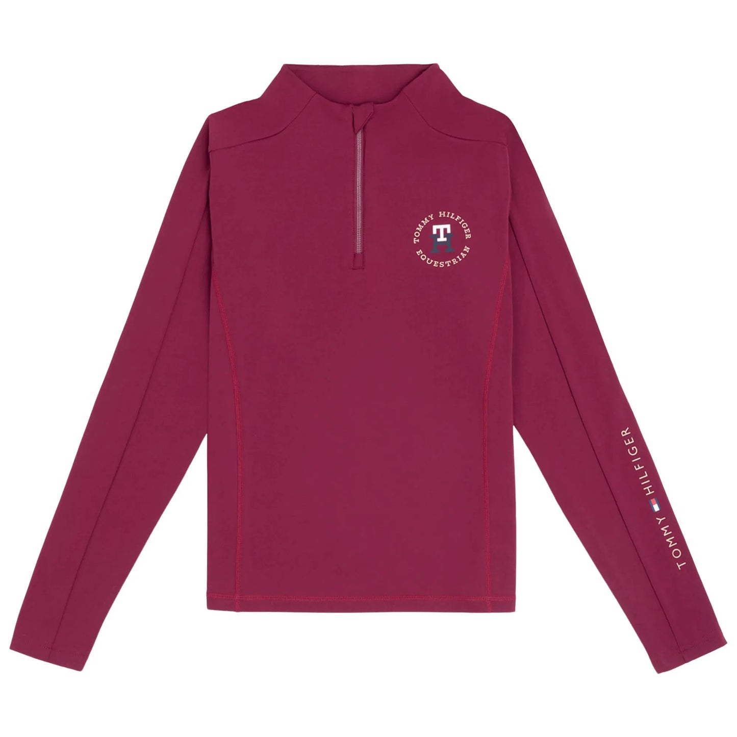 UVカット4wayストレッチトップス 速乾起毛素材 レディース 長袖 Tommy Hilfiger Equestrian