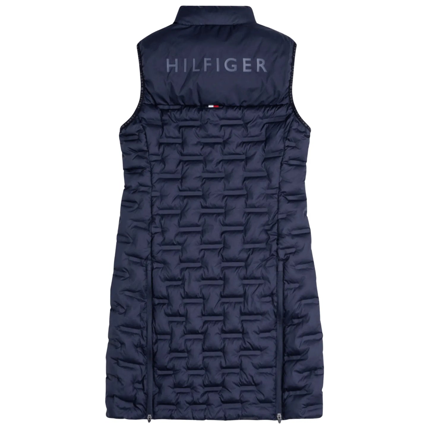 乗馬用キルティングロングダウンジャケット レディース ネイビー Tommy Hilfiger Equestrian