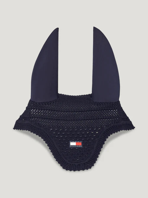 コットンかぎ針編みイヤーネット ネイビー Tommy Hillfiger Equestrian