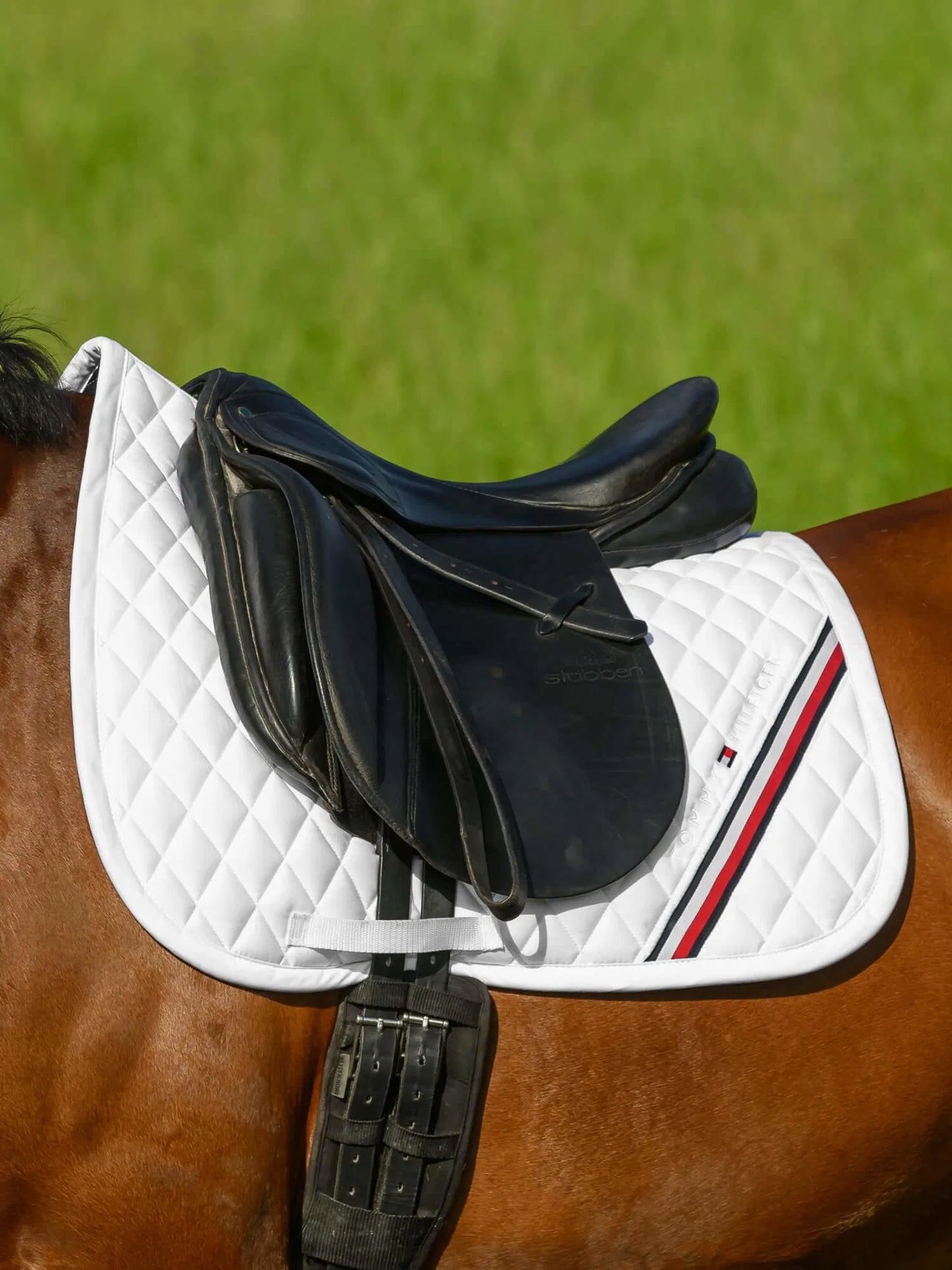 Tommy Hillfiger Equestrian Waffle Quilted Jumping Bib Navy/Rouge