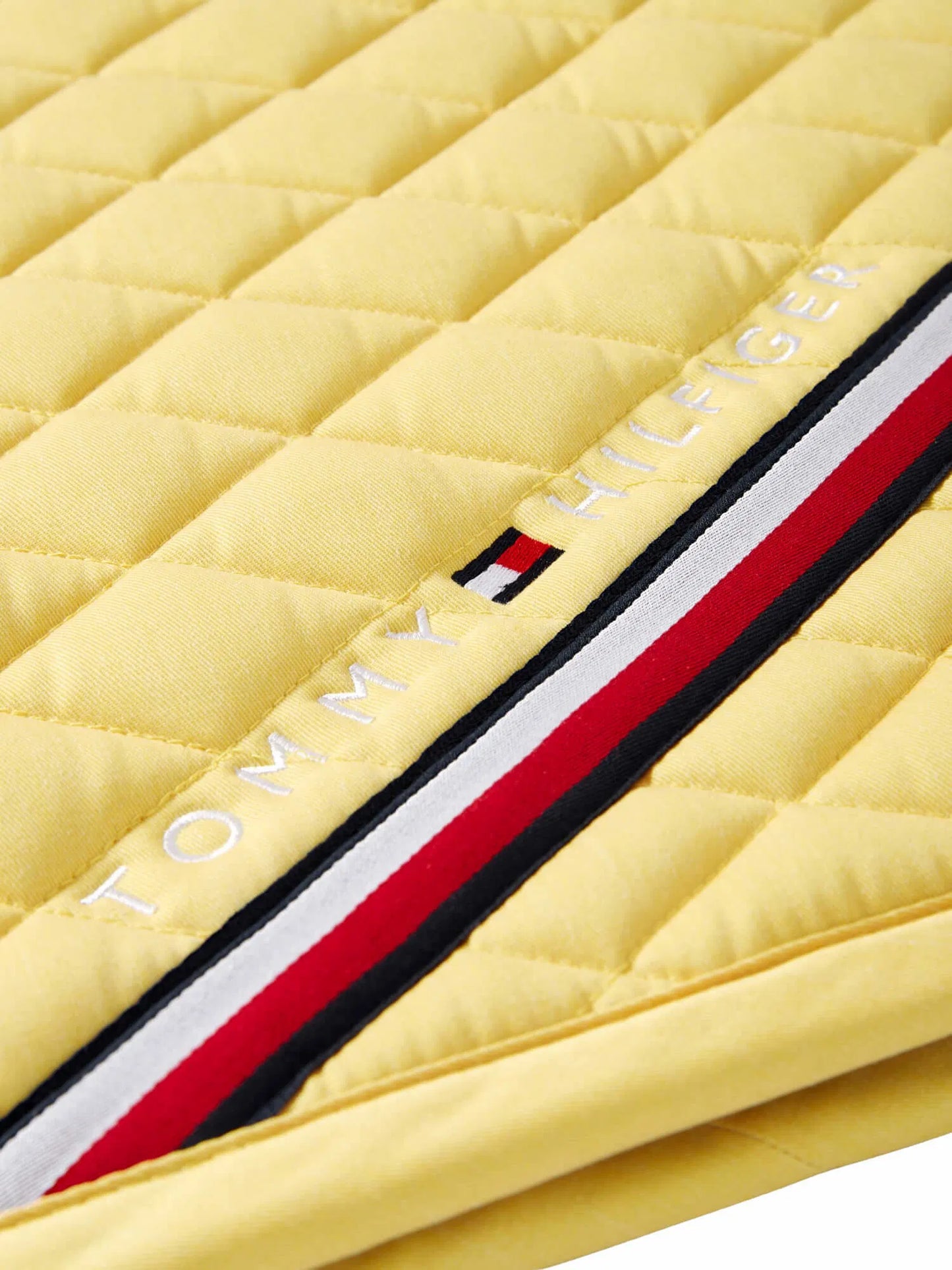 馬場用ワッフルキルティングゼッケン&イヤーネット2点セット 調湿素材 レモンイエロー Tommy Hilfiger Equestrian