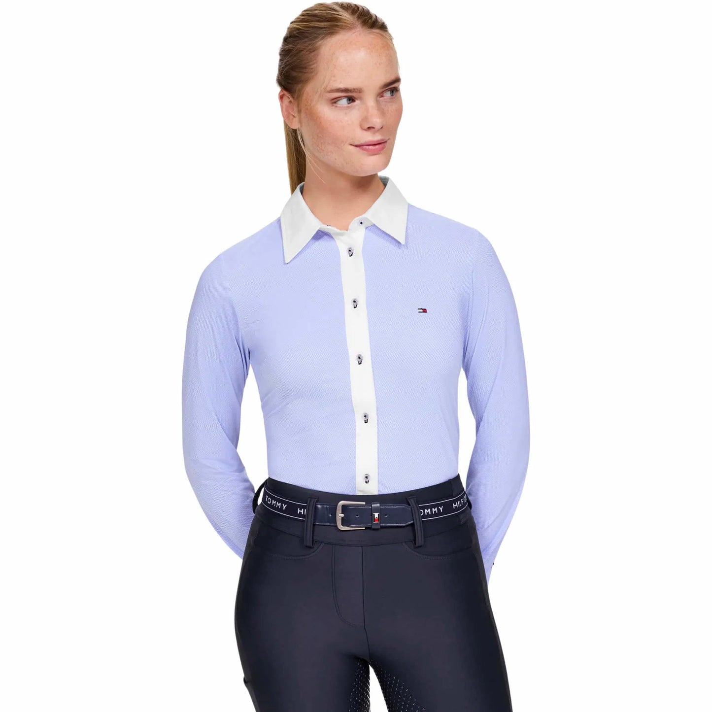 Unisex stretch riding belt in leather Tommy Hilfiger Equestrian