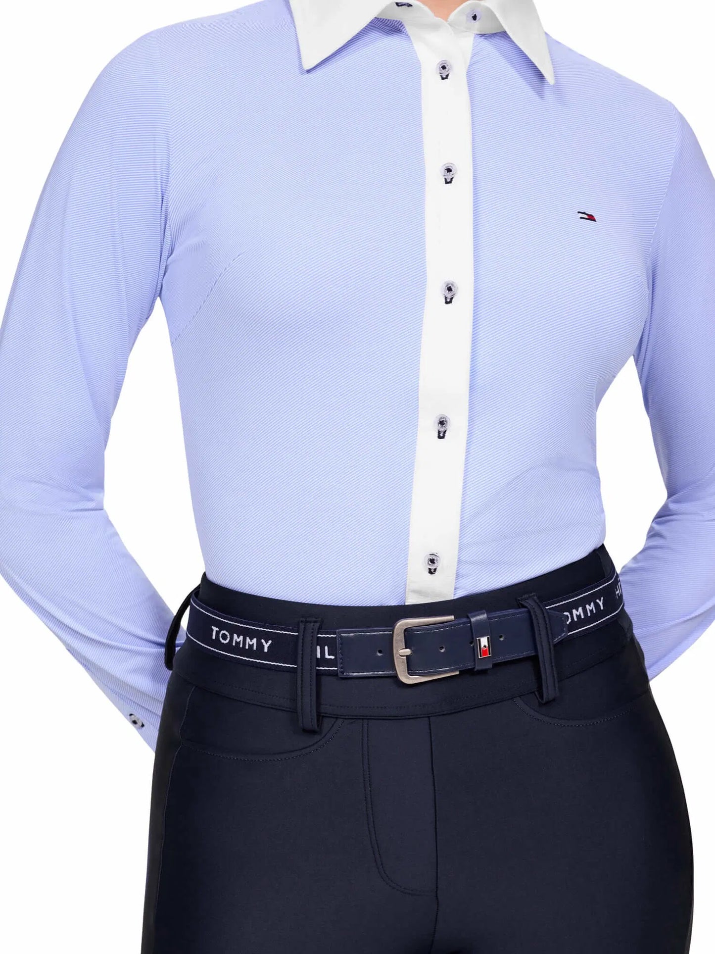 Unisex stretch riding belt in leather Tommy Hilfiger Equestrian