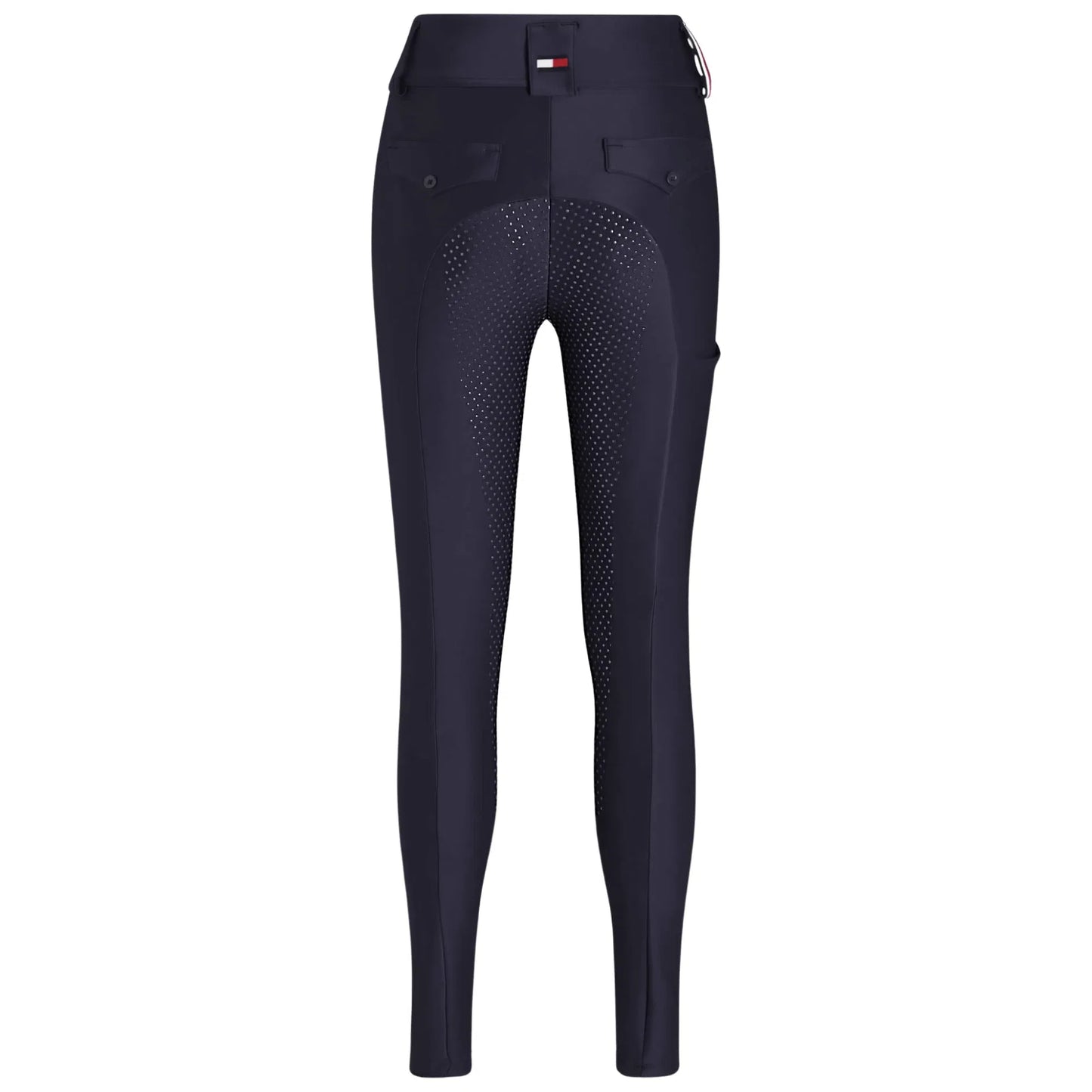 冬用裏起毛ストレッチレギンス フルグリップ ヒップポケット付き ネイビー Tommy Hilfiger Equestrian