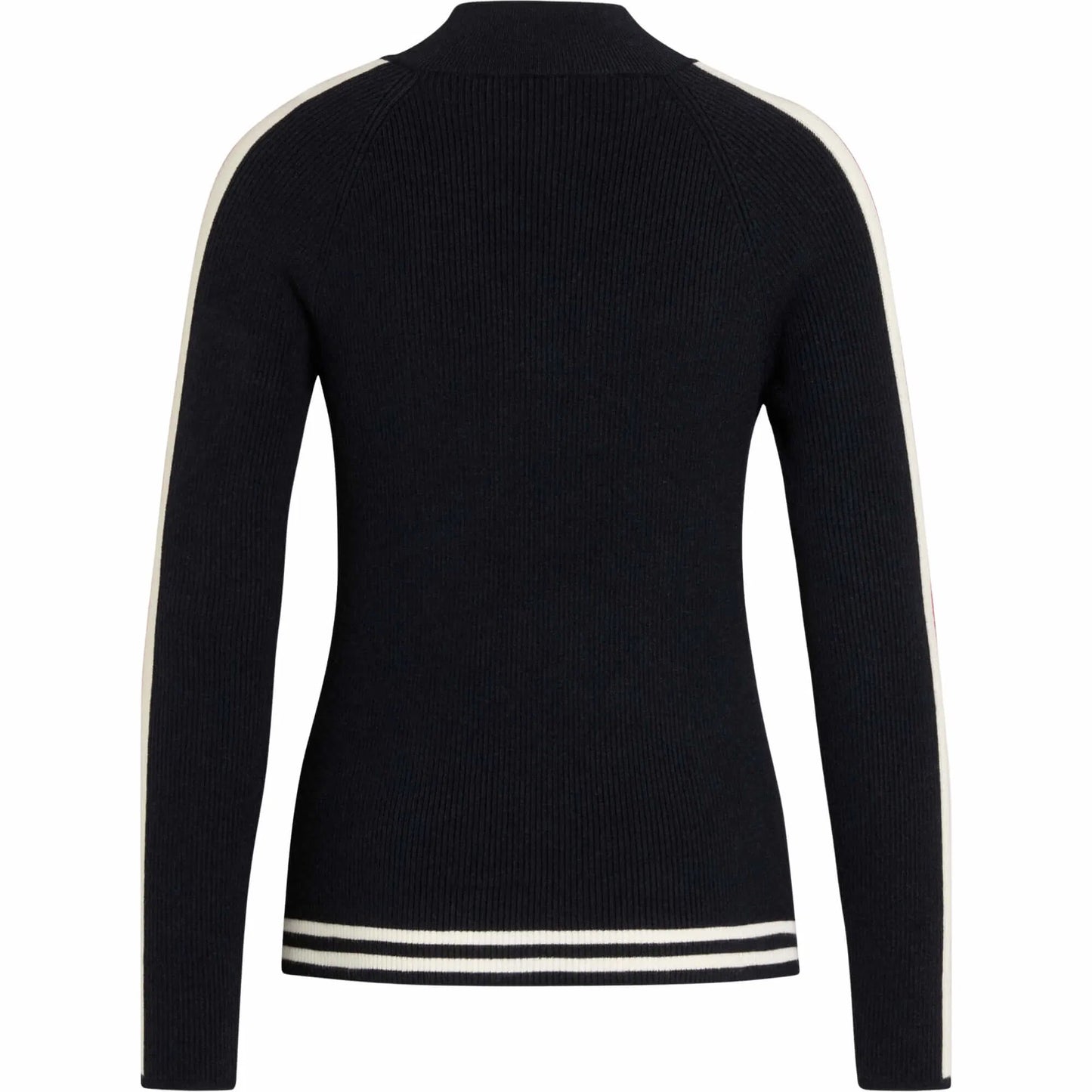 ストレッチニットトップス 長袖 ジップ付き ネイビー Tommy Hilfiger Equestrian