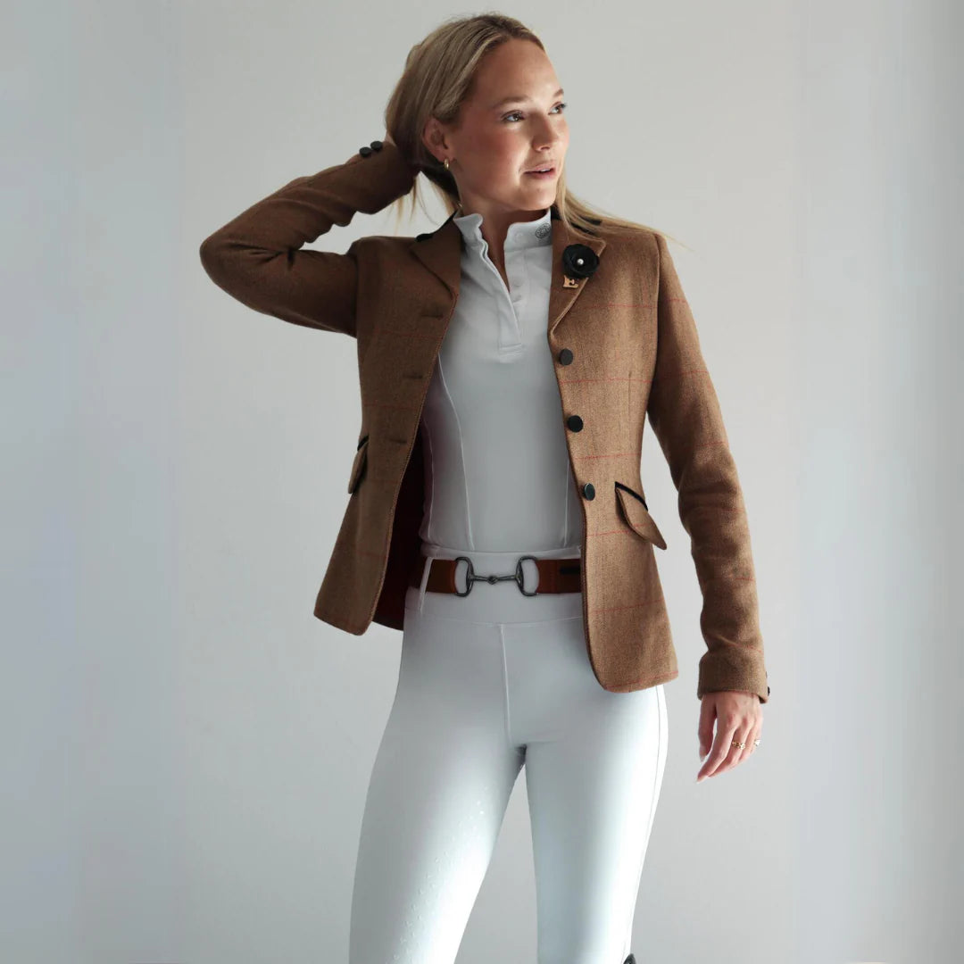 Stretch riding belt with bit motif for women, available in 20 colors, Thames