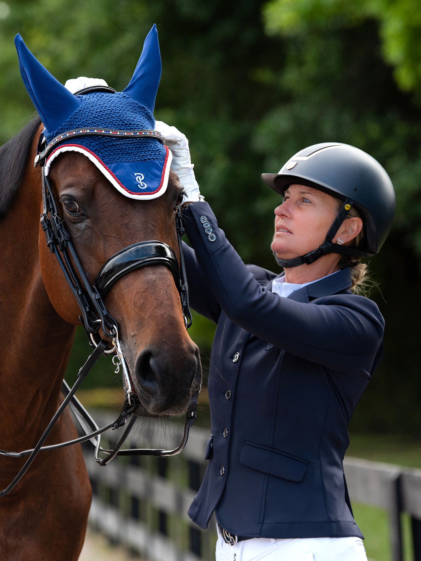 オランダナショナルチームゼッケン&イヤーネット2点セット 障害/馬場 ブラック PS of Sweden