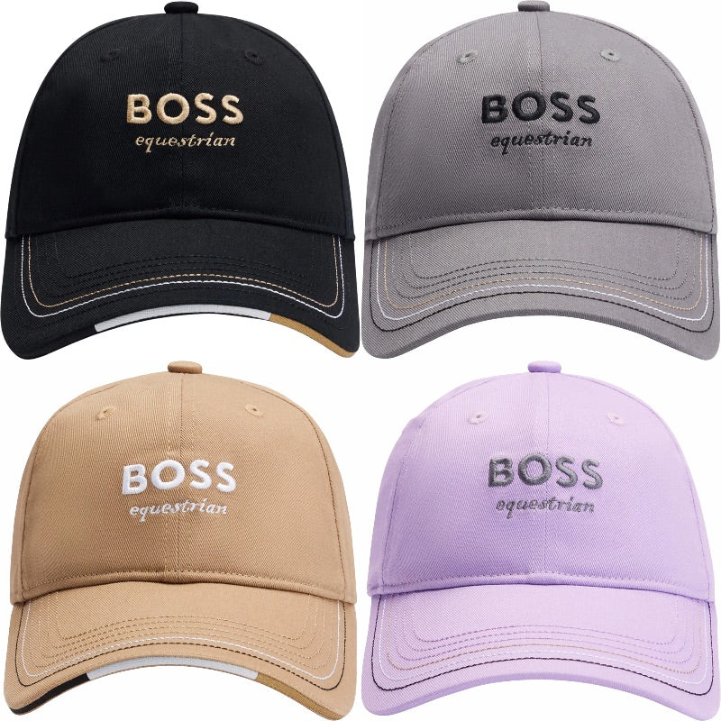 ユニセックスキャップ ブラック/グレー/キャメル/バイオレット Boss