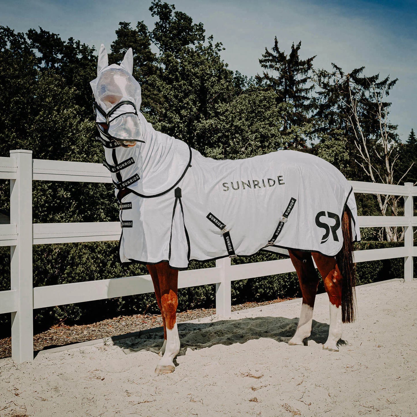 Insect-repellent horse blanket, white, Sunride