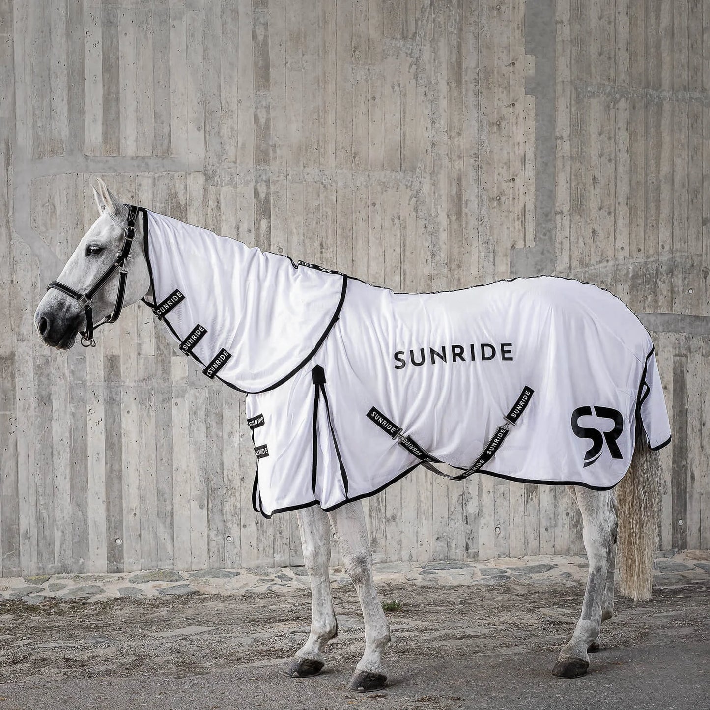 Insect-repellent horse blanket, white, Sunride