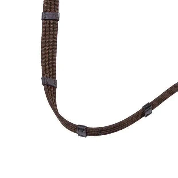 Water bridle, genuine leather, rhinestone leather, with reins, black/brown Sunride