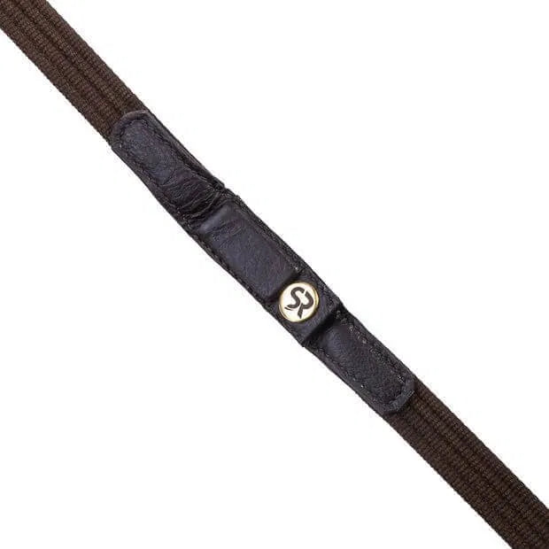 Water bridle, genuine leather, rhinestone leather, with reins, black/brown Sunride
