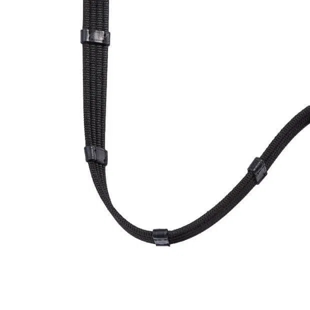 Water bridle, genuine leather, rhinestone leather, with reins, black/brown Sunride