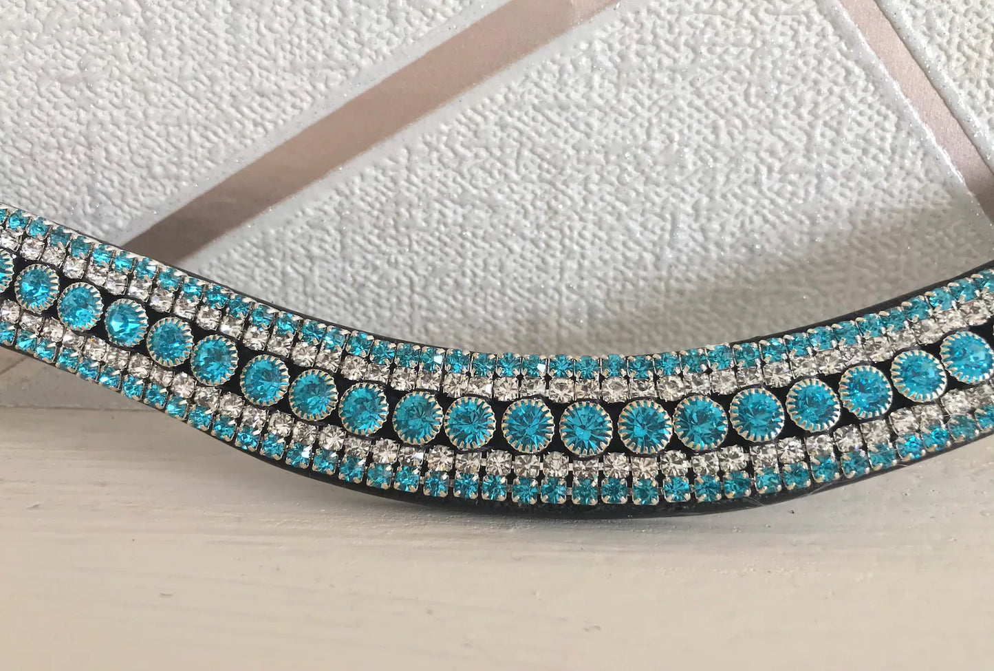 Big Swarovski Crystal Bracelet Turquoise Benz Equestrian