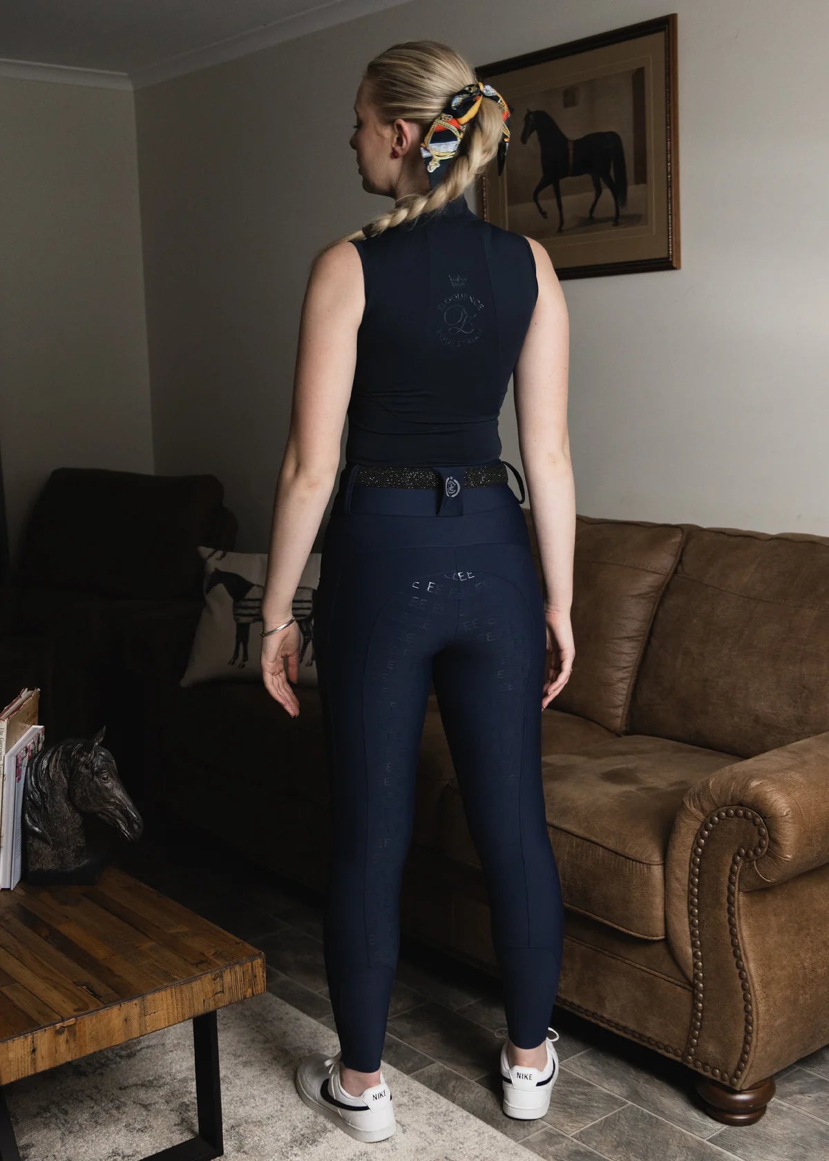 Women's Summer Full Grip Leggings with Zip Pockets, Antibacterial and Antiperspirant, Eloquence Equestrian