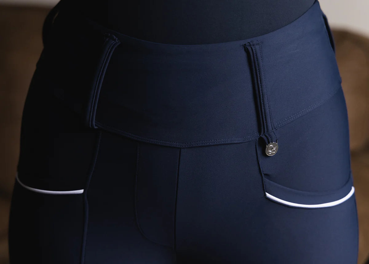 Women's Summer Full Grip Leggings with Zip Pockets, Antibacterial and Antiperspirant, Eloquence Equestrian