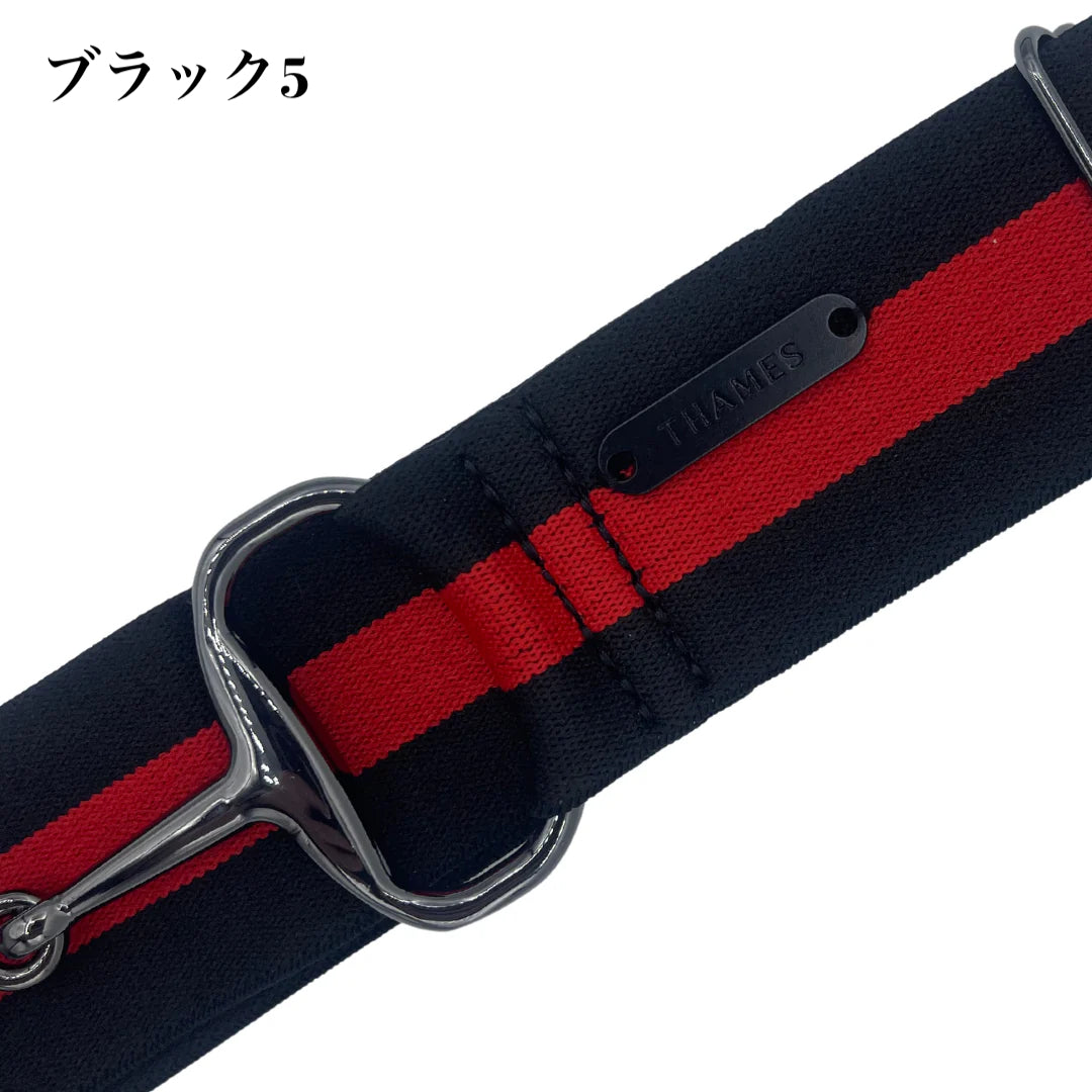 Stretch riding belt with bit motif for women, available in 20 colors, Thames