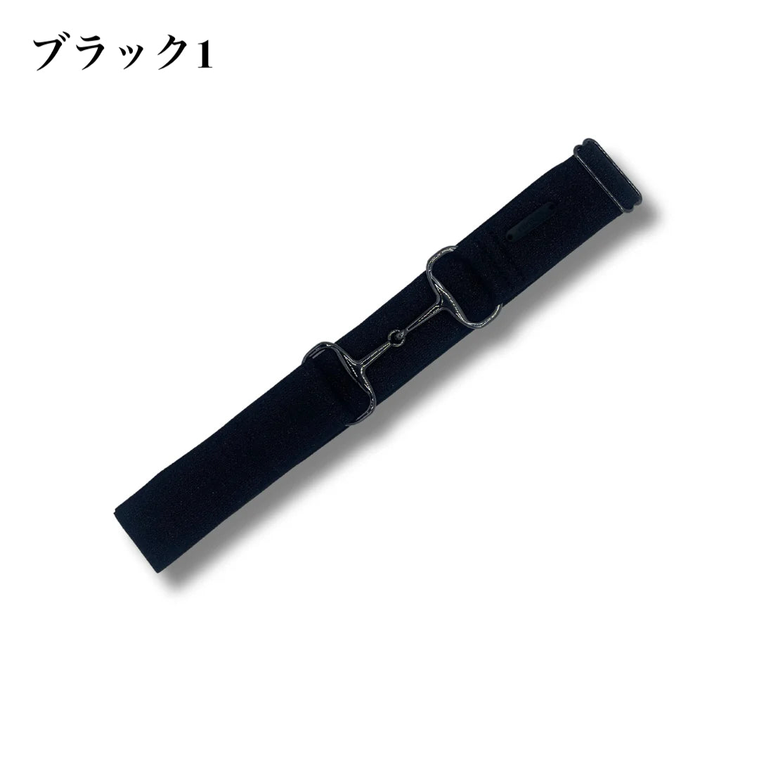 Stretch riding belt with bit motif for women, available in 20 colors, Thames