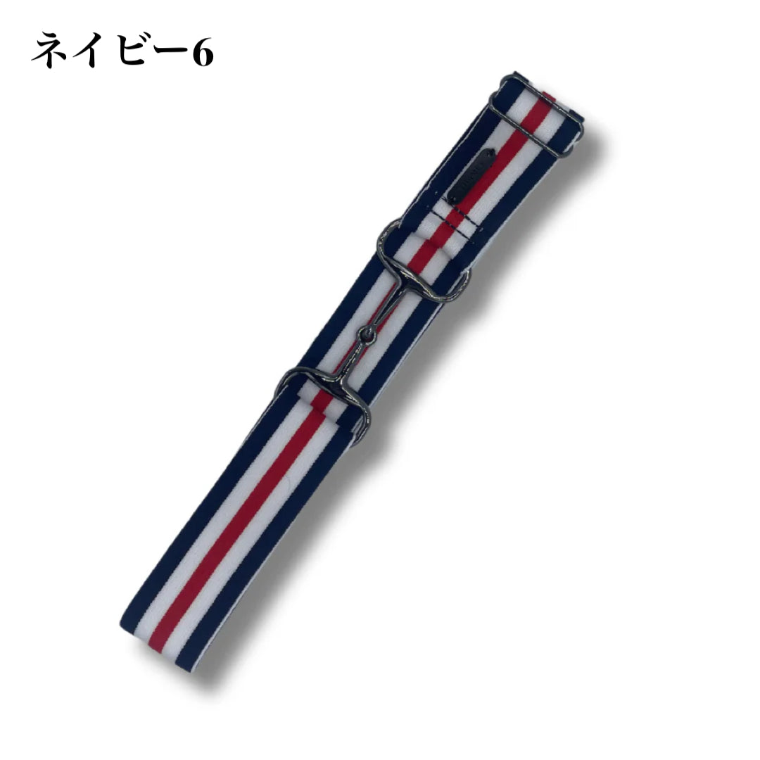 Stretch riding belt with bit motif for women, available in 20 colors, Thames