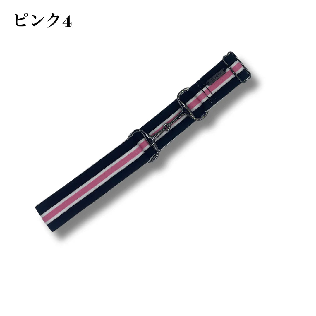 Stretch riding belt with bit motif for women, available in 20 colors, Thames