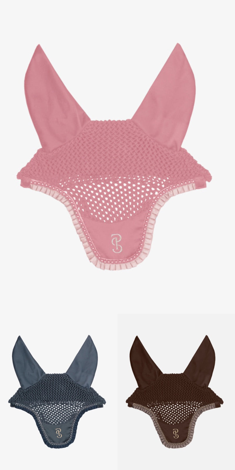 かぎ針編みイヤーネット フリル&パール 3色 Ps of Sweden