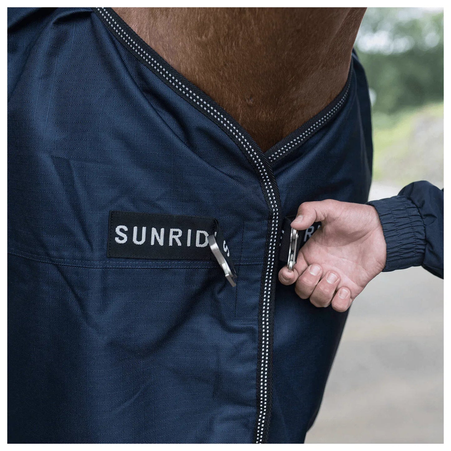 アウトドアラグ 0g 防風防水加工 レインラグ ブルー Sunride