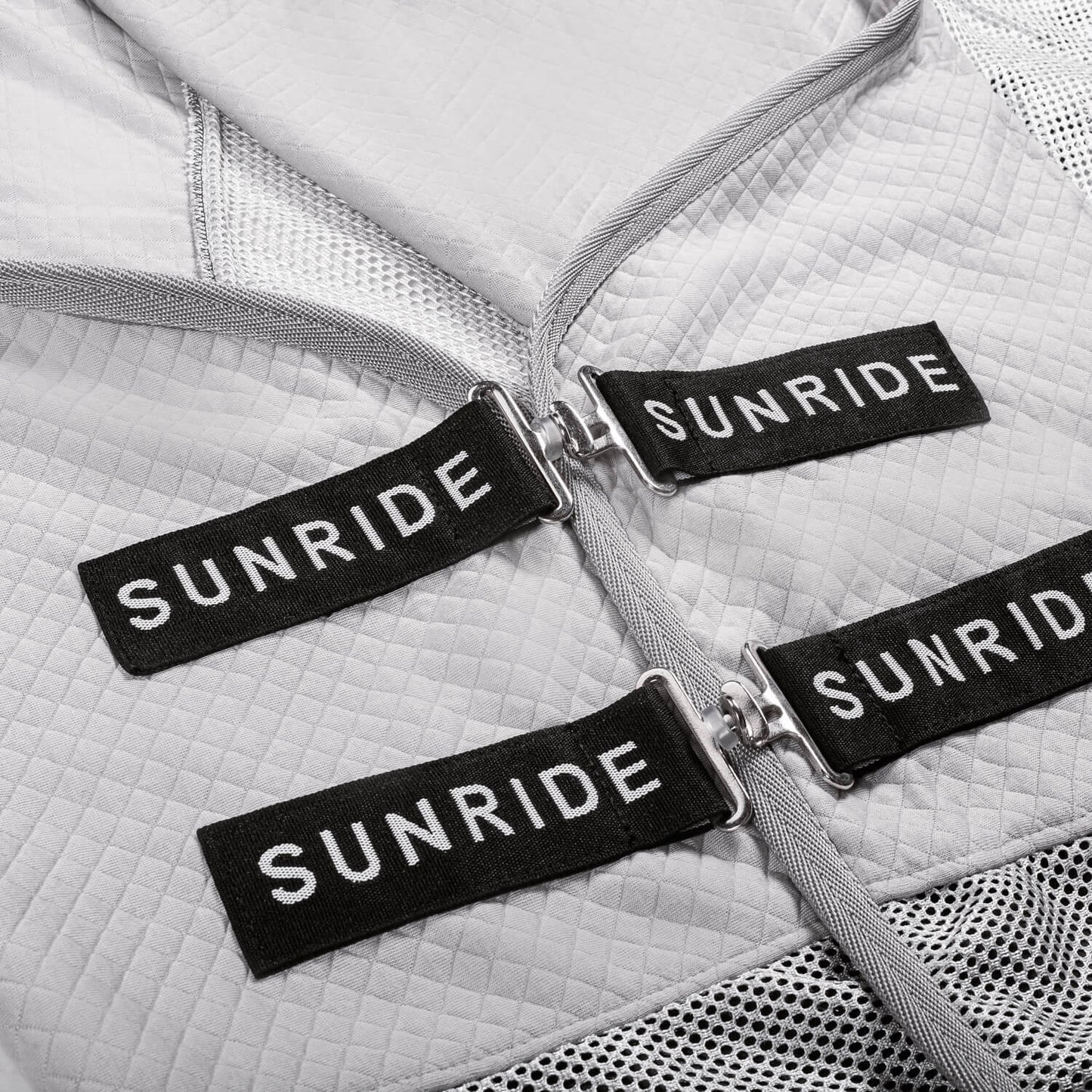 【涼しい日用】虫除け馬着 調湿性素材 ライトグレー ネックパート&腹部保護シート付き Sunride