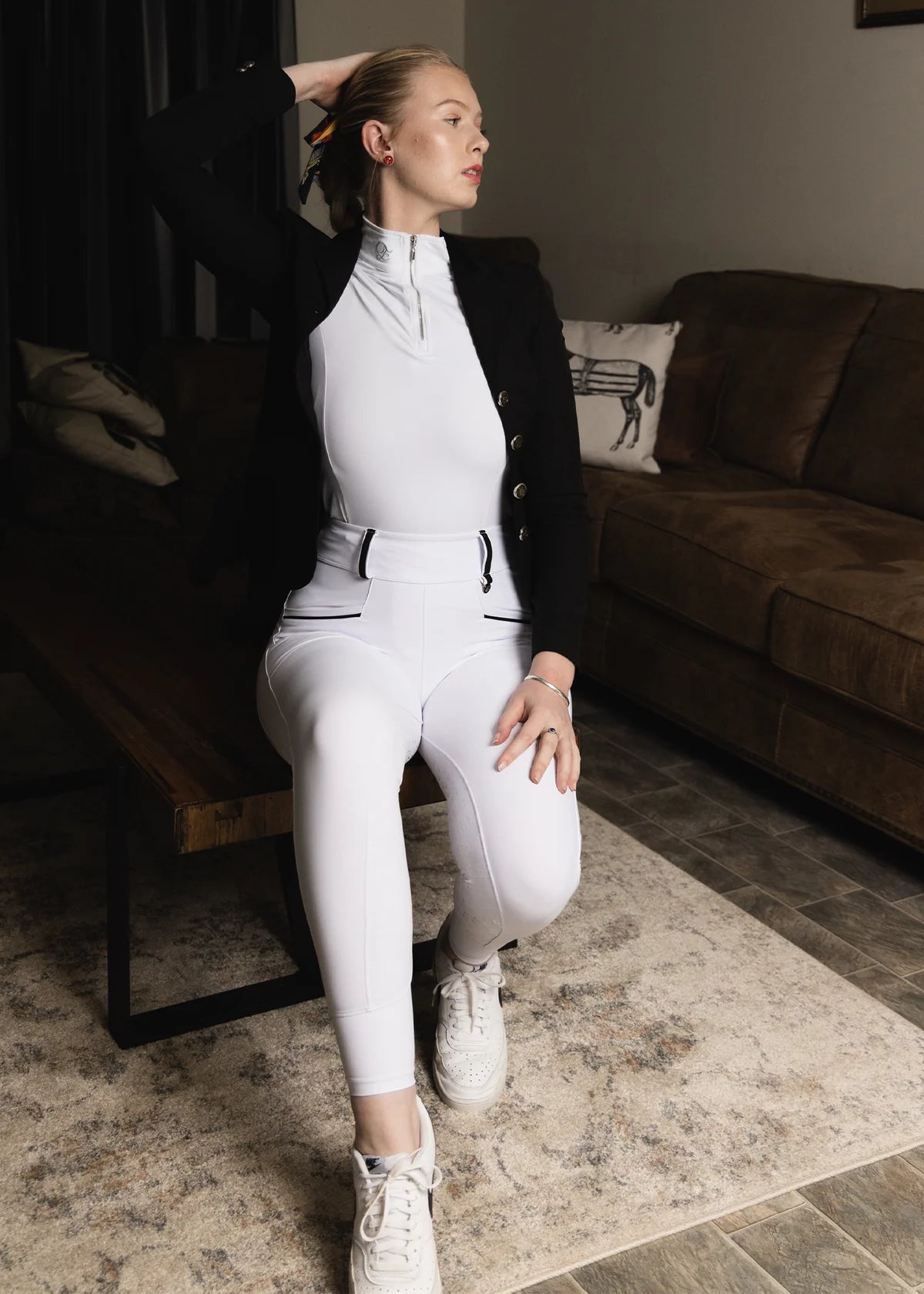Women's Summer Full Grip Leggings with Zip Pockets, Antibacterial and Antiperspirant, Eloquence Equestrian