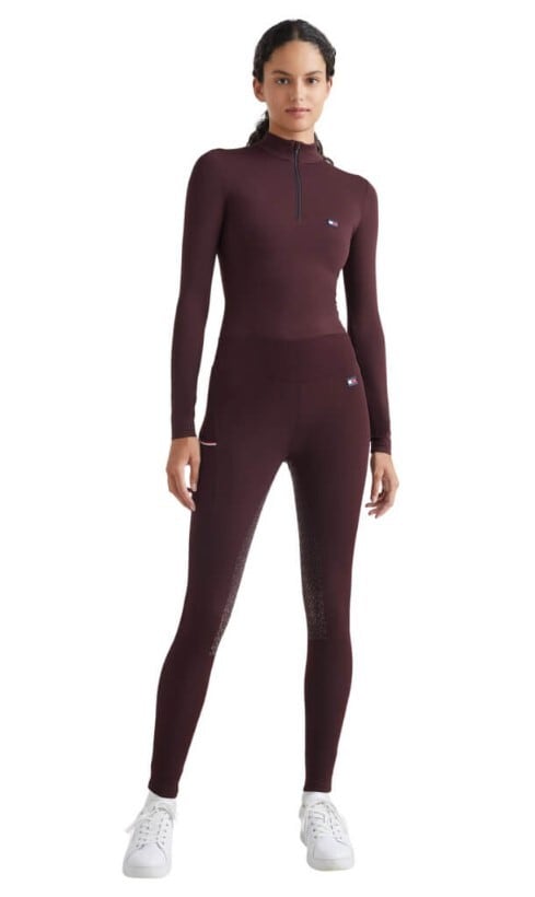 Autumn/Winter Leggings Culottes, Fleece Lining, Full Grip, Women's, Tommy Hilfiger Equestrian