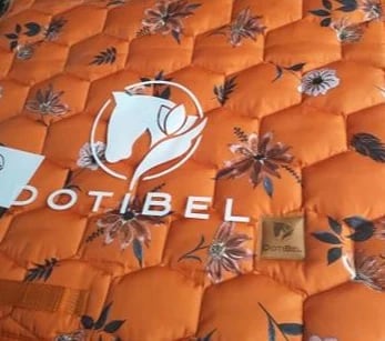 乗馬用ゼッケン 馬場用 障害用 水彩花柄 オレンジ