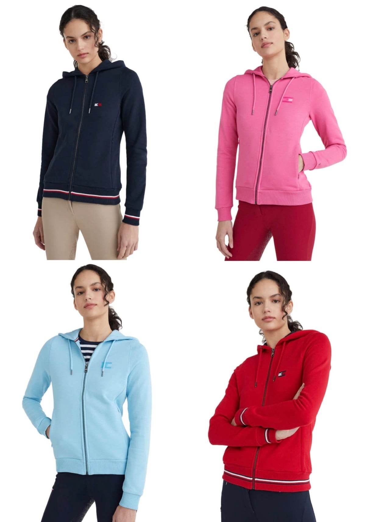 スウェットジップパーカー レディース Tommy Hilfiger Equestrian 2022SS｜乗馬用品店レクシア