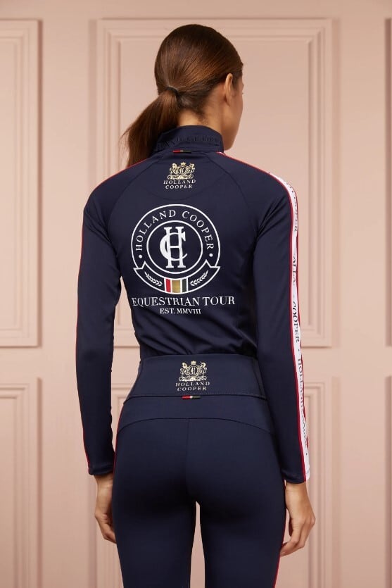 乗馬用ストレッチトップス ブラック ダークネイビー レディース Holland Cooper