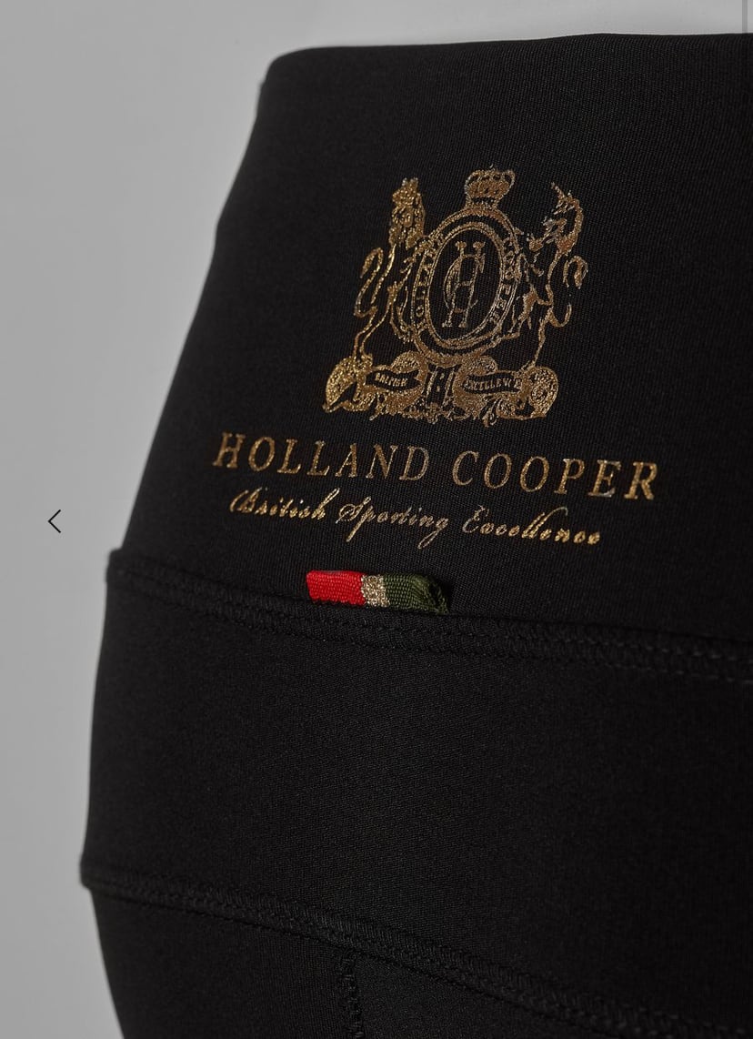 レディース乗馬用レギンスキュロット ニーグリップ Holland Cooper ブラック・ダークネイビー