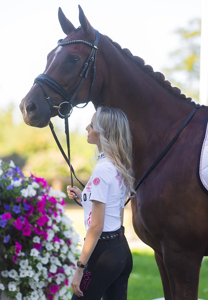 乗馬用トップス 半袖 ストレッチ素材 レディース Mrs Ros Equestrian