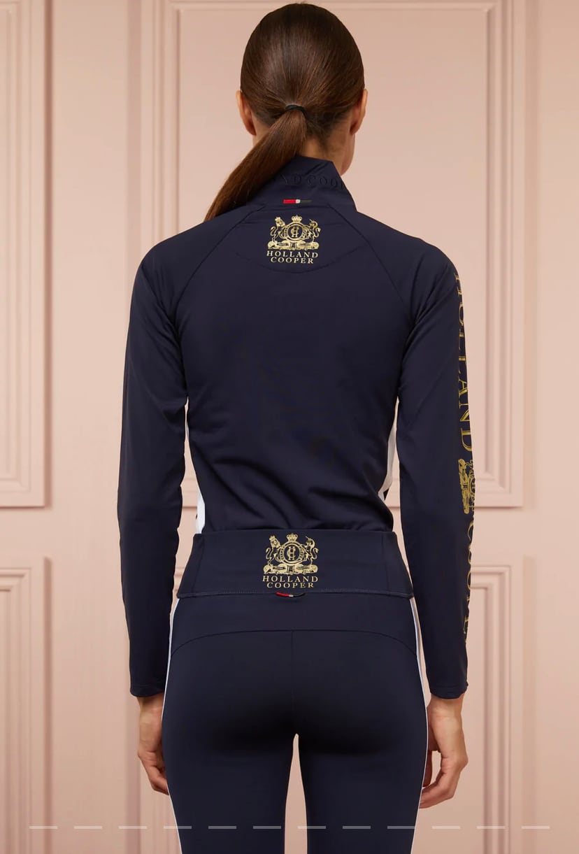 Women's riding top with long sleeves, Holland Cooper, dark navy