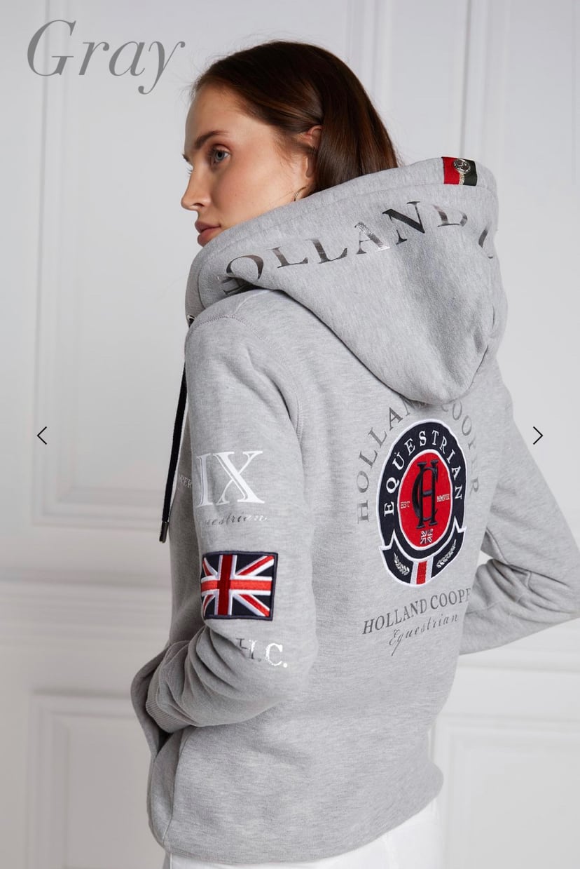 Holland Cooper Unisex Horse Riding Sweatshirt Hoodie with Fleece Lining