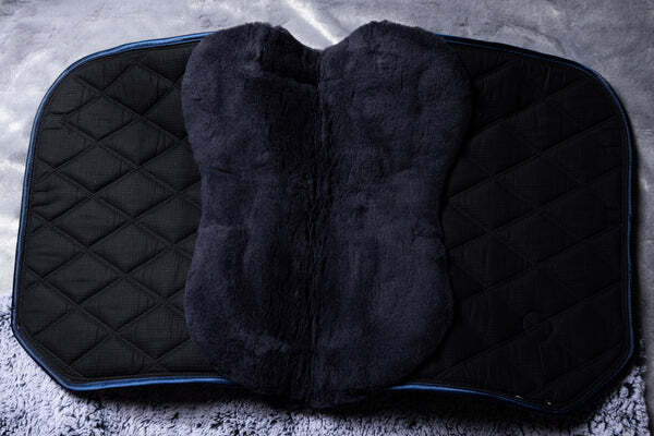 Top quality natural wool fur padded bib for riding track Bib to prevent saddle scratches Eloquence Equestrian