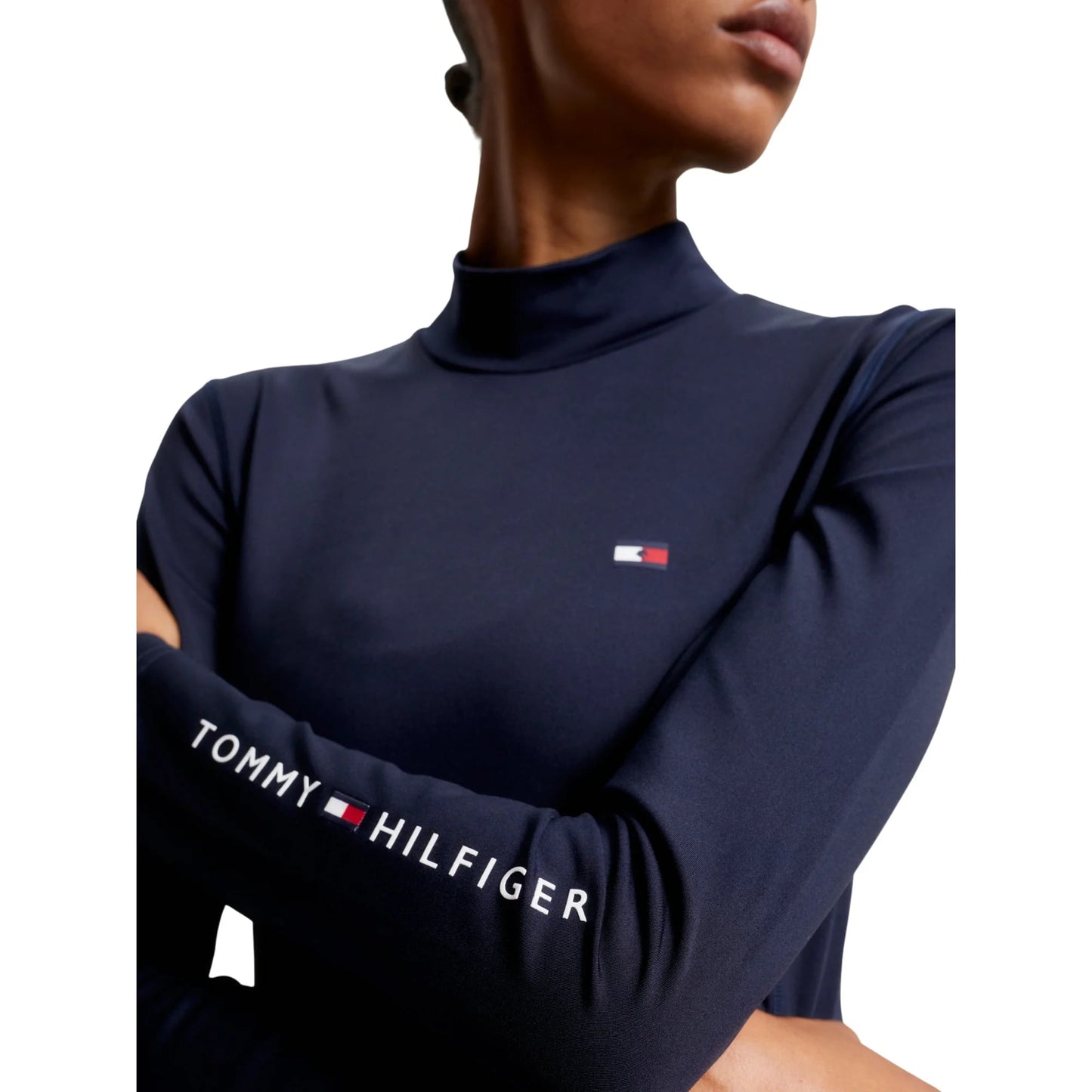 Women's Tommy Hilfiger Equestrian Long Sleeve Riding Top Navy, Pink, Indigo Blue