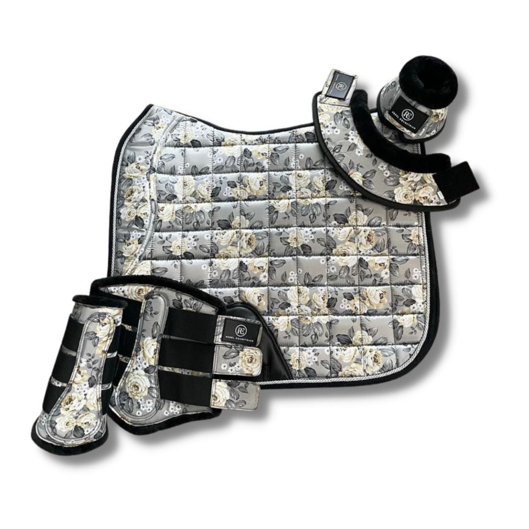 Horse Dog Rose Pattern Fleur Collection Rebel Equestrian